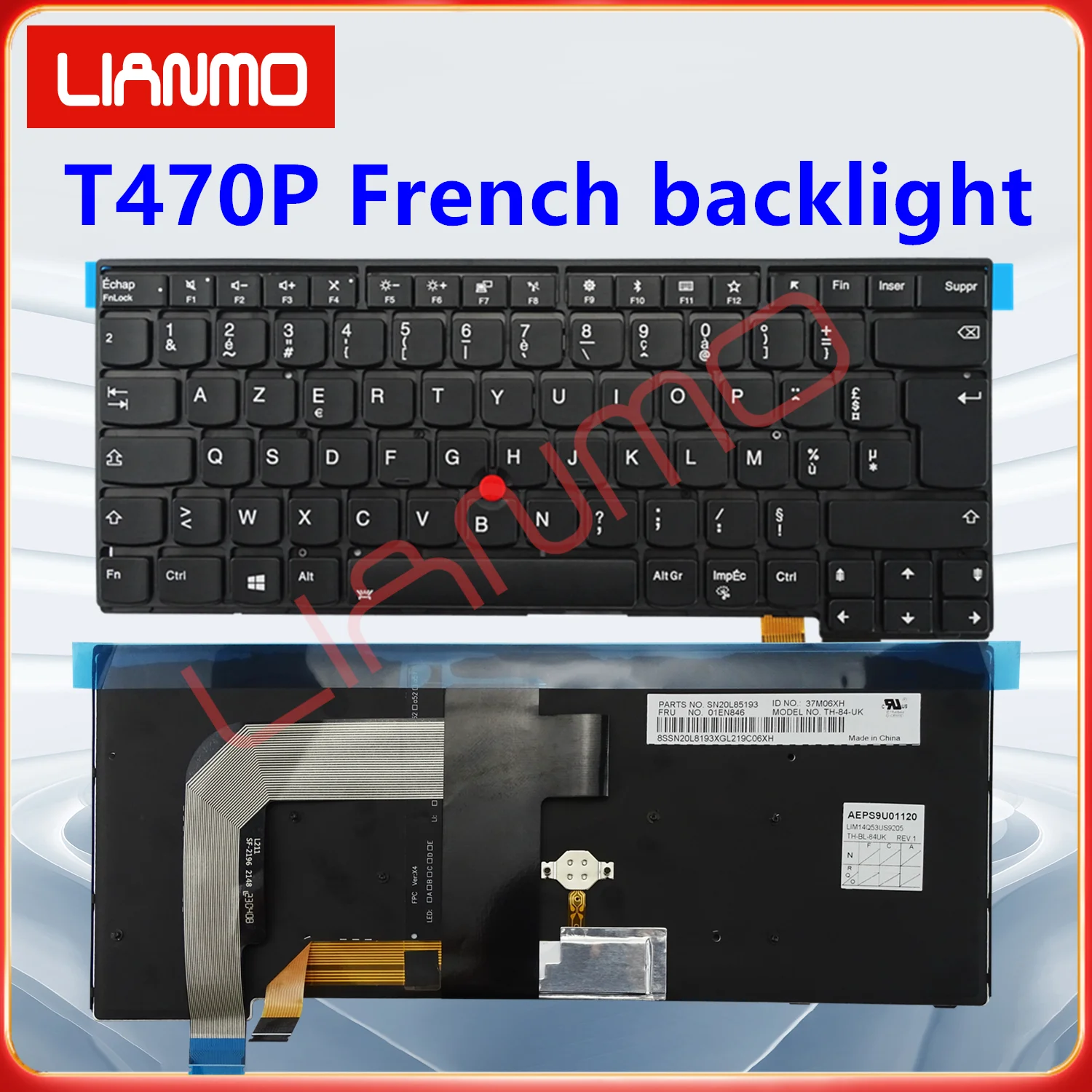 Suitable for Lenovo ThinkPad T460S T470S T460P T470P 13 Gen2 S2 2nd Gen French Notebook Keyboard with Backlight