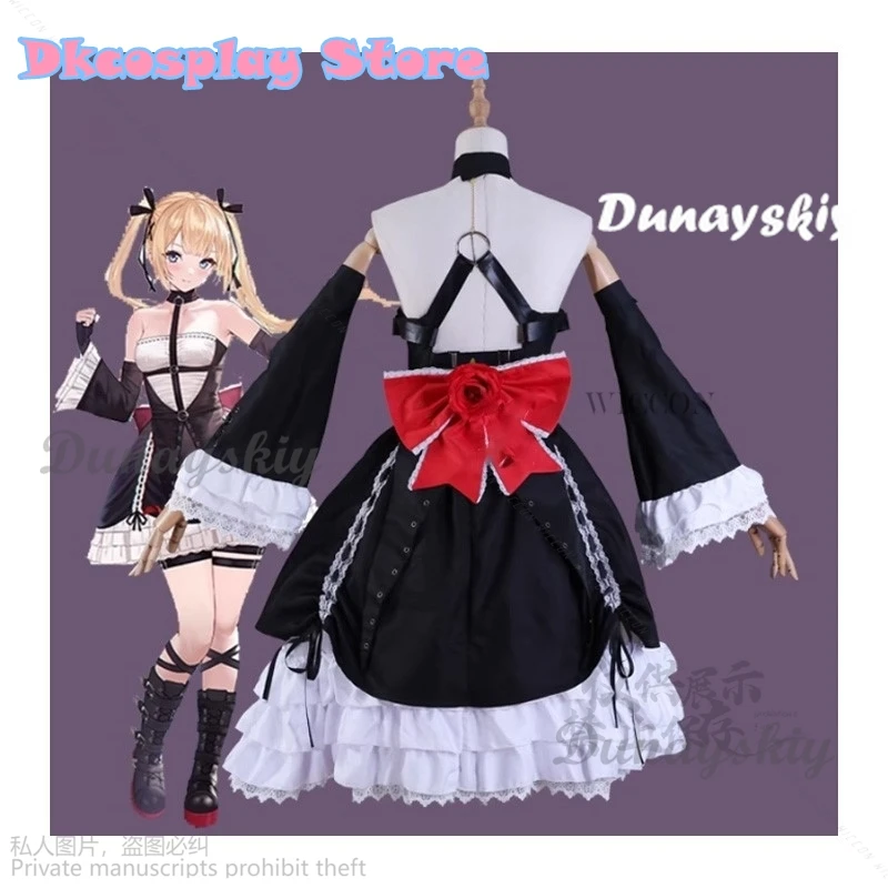 Anime Game Dead Or Alive Kostuum Lolita Marie Rose Cosplay Mooie Jurk Uniform Halloween Party Outfit Voor Vrouwen Meisjes Pruiken Cos