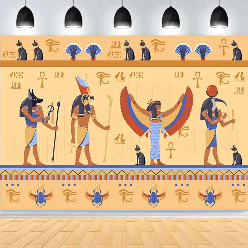 Ancient Egyptian Hieroglyphic Carving Bas Relief Photography Backdrops Frescoes Funerary Formulas Papyrus Spells Background AJ02