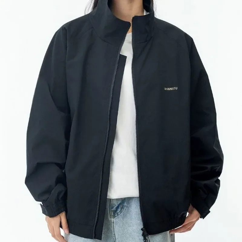 

Jackets Women Autumn Korean Style Zipper Trendy Simple Workwear Loose All-match Design Tops New Casual Waterproof Sporty Chic