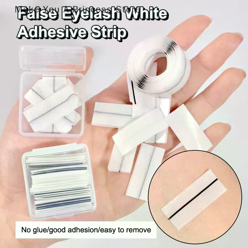 【HB】 Striscia di ricambio autoadesiva per ciglia finte con scatola Strumenti per trucco riutilizzabili e impermeabili dall'aspetto naturale e di lunga durata