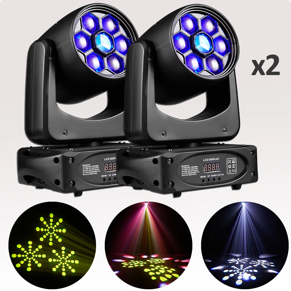 mini led moving head spot light 80w gobo cores dj beam wash luz de efeito de palco disco night club party 150w pcs por lote 01