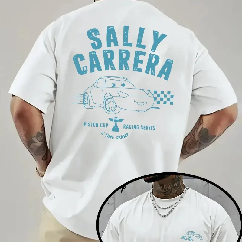 ديزني بيكسار كارز سيارات سباق الفيلم القطن تي شيرت الصيف العصرية عارضة أزياء الرجال والنساء الشارع الشهير #2