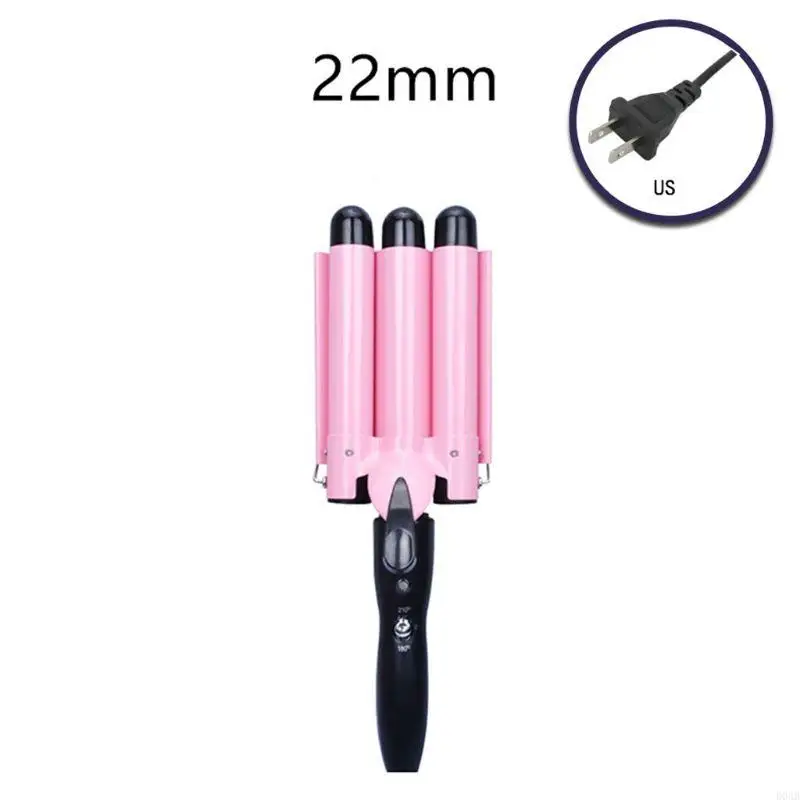 D0AB 20/22/25/28/32mm Curling Iron 3 Barrels Hair Curler Large Fast Heating Styling Tool for Salon Home Use