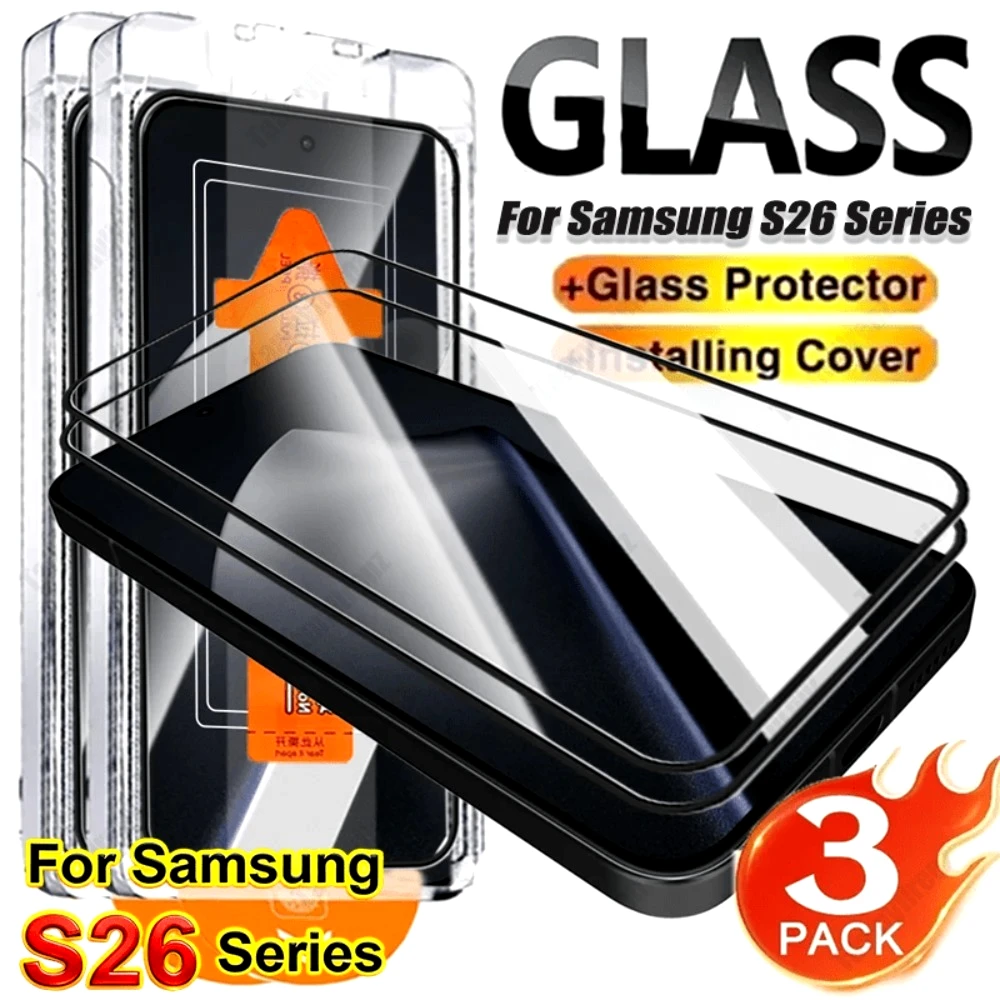 

Защитное стекло Ultra Clear Full Screen Protector (3 шт.) для Samsung Galaxy S26 S25 S24 S23 Ultra S22 S21 Plus S25 S24 FE, простая установка
