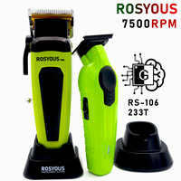 Professional Hair Clipper Kit for Men DLC Blade with Base Charger Cordless USB Interface Hair Cutting Machine Hair Trimmer 106
