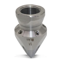 1 Pcs Puncture high-pressure nozzle 80L/min 3/4 Front 3 Holes Rear 5 Holes Sewer Dredging Nozzle Pipeline high-pressure cleaning