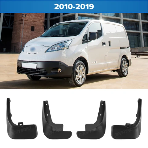 Комплект из 4 брызговиков на заказ для Nissan NV200 2010-2019, без сверления, защита от брызг, на крылья