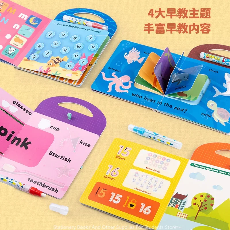 Children's Water Painting Book Repeated Graffiti Water Coloring Picture Book Multi-scene Cognition Early Education Puzzle