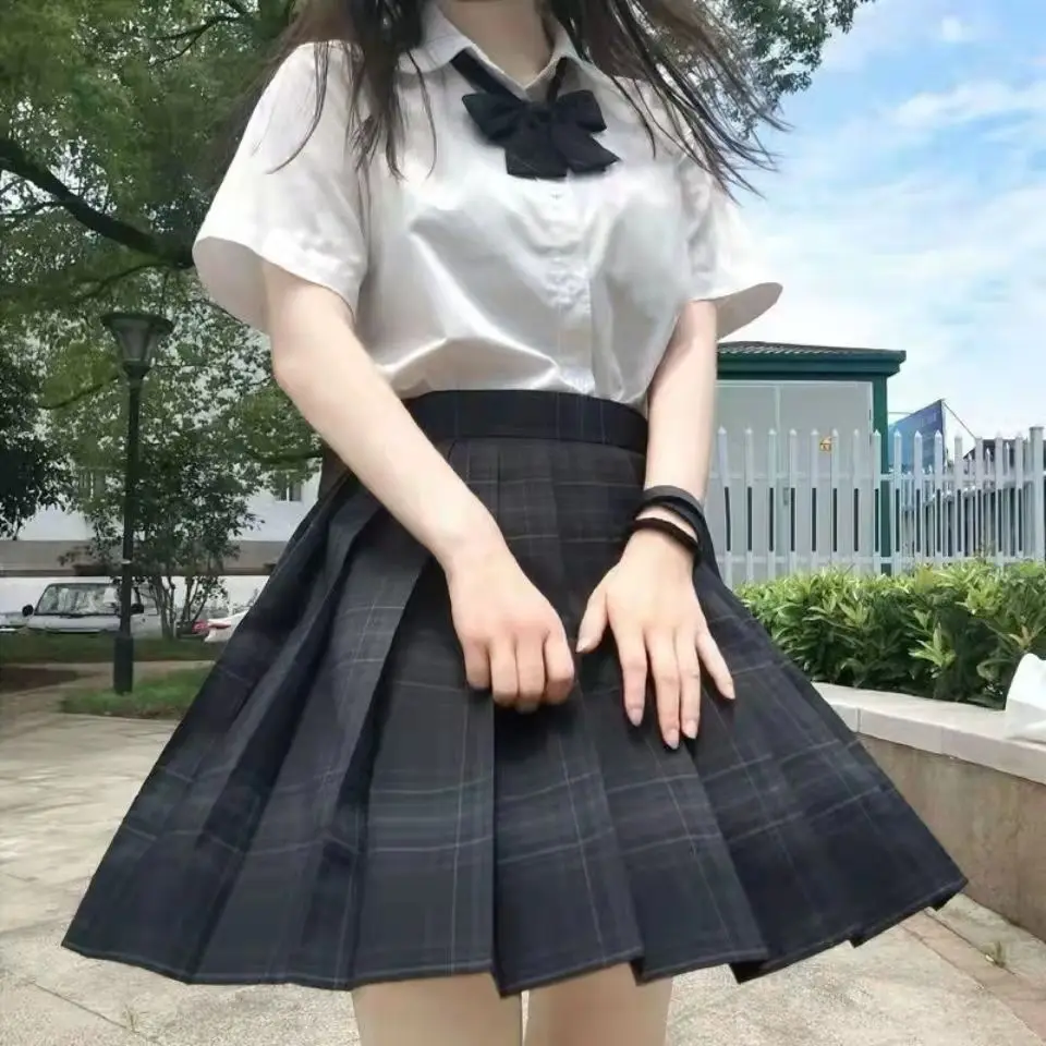 Plaid Women Pleated Skirt With Bow Knot Summer High Waist Preppy Girls Dance Mini Skirt Cute A Line Harajuku Sexy Japan Faldas