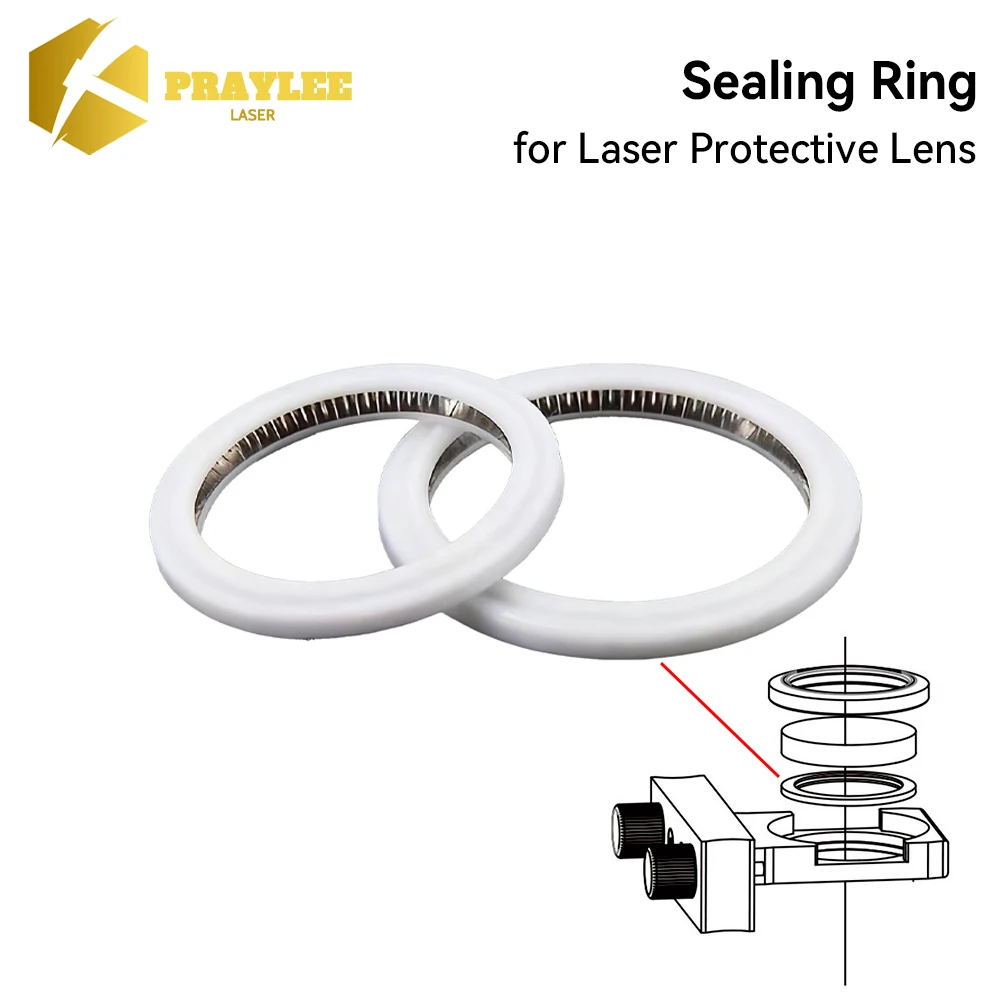 Laser Protective Lens Sealing Ring 27.9x4.1 37x7 PTET+Staninless Spring for Raytools Precitec WSX Ospri Laser Cutting Head