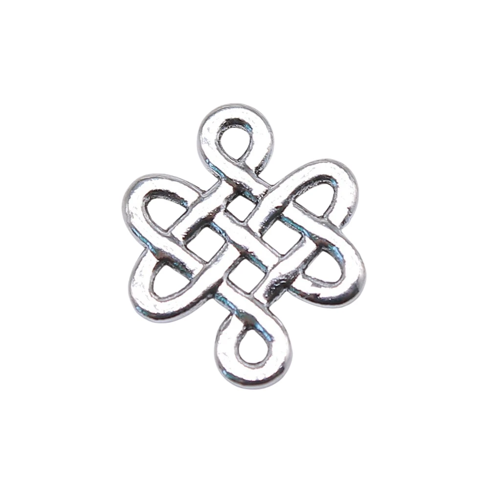 WYSIWYG 20pcs 17x14mm 2 Colors Chinese Knot Charms Pendants For Jewelry Making Earring Making