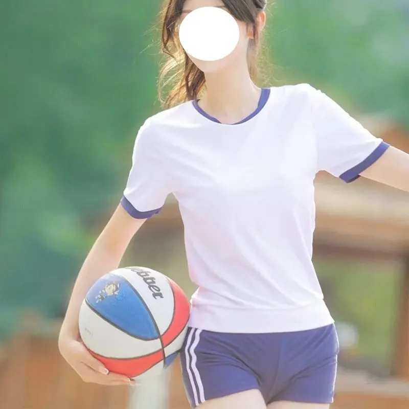 Japanese Student Physical Education Class Seifuku School JK Uniform Cosplay Volleyball T Shirt Shorts Girl Women Gymnastics Suit