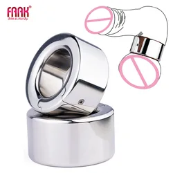 FAAK Stainless Steel Male Penis Ring 4 Size Cock Ring Delay Ejaculation BDSM Testicle Ball Stretchers Erotic Sex Toys For Men