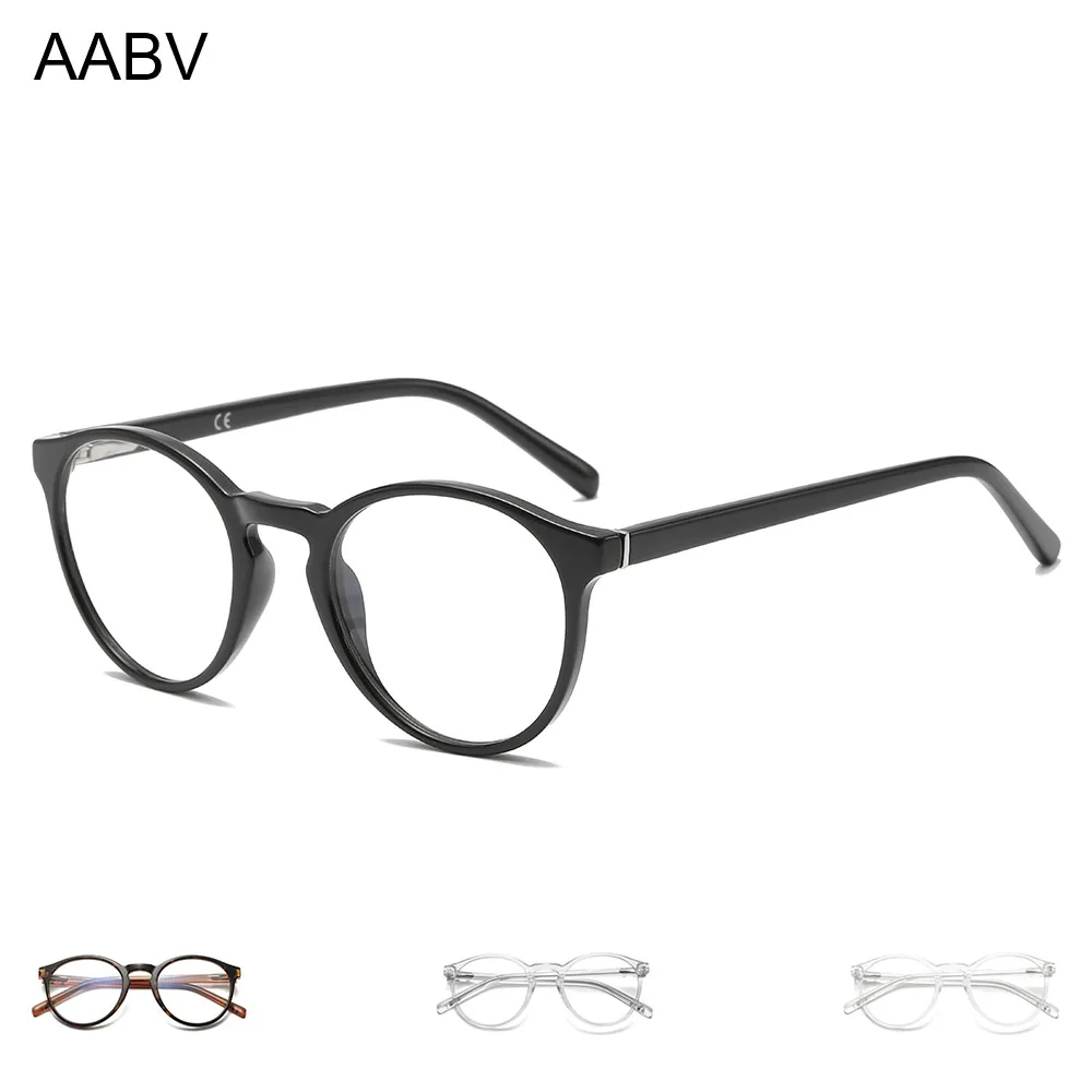 AABV Round Computer Blue Light Glasses Women Fake Transparent Optical lenses Clear Eyeglasses 8020