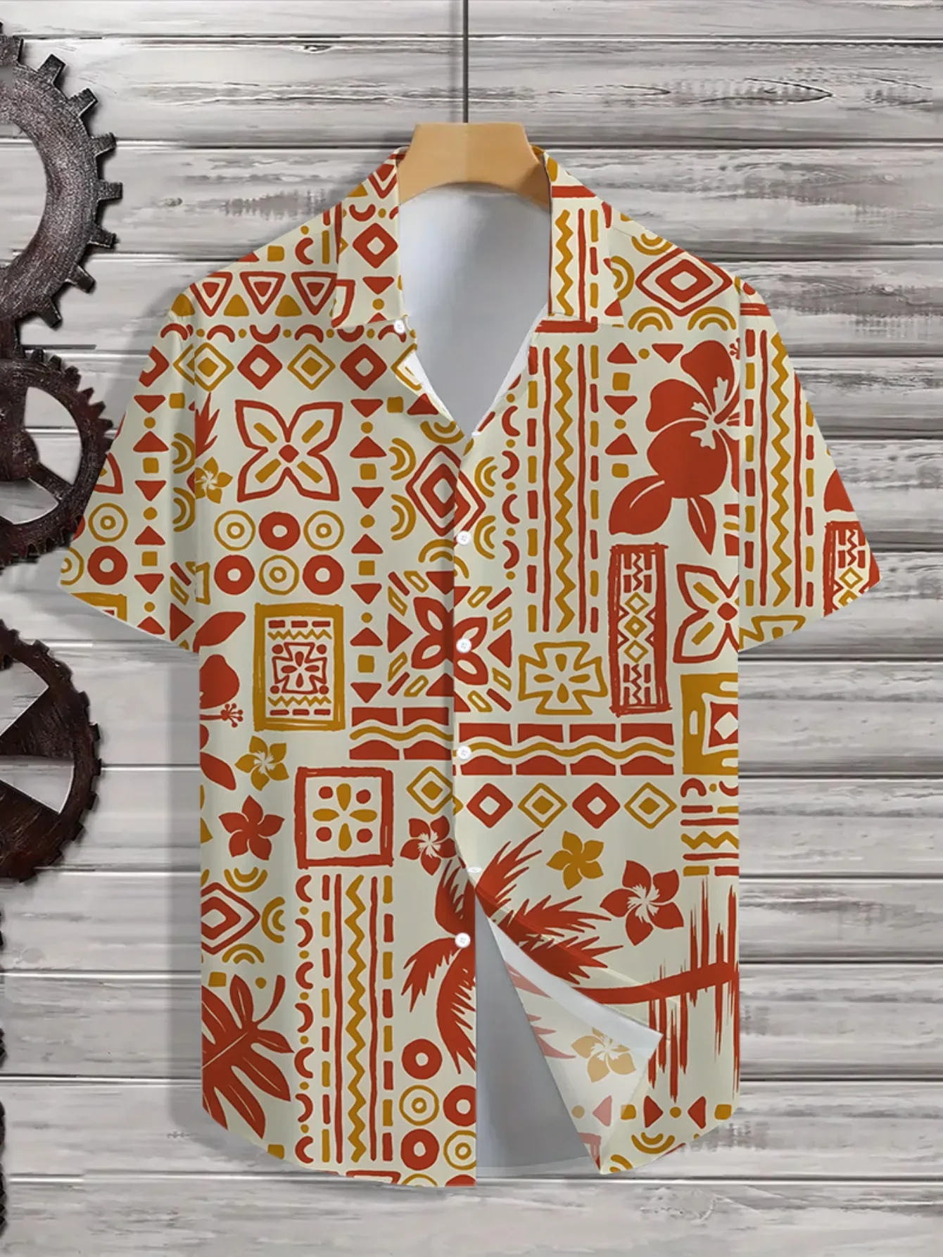 

2026 Summer Men's Casual Hawaiian Shirt Man Women Short Sleeve Fashion Beach Party Print Vacation Outfits