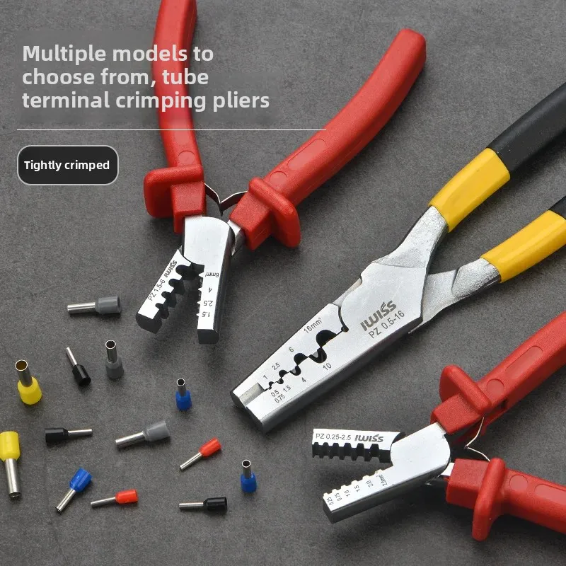 Heavy-Duty PZ0.5-16 Wire Ferrule Crimper, German Style Crimping Tool