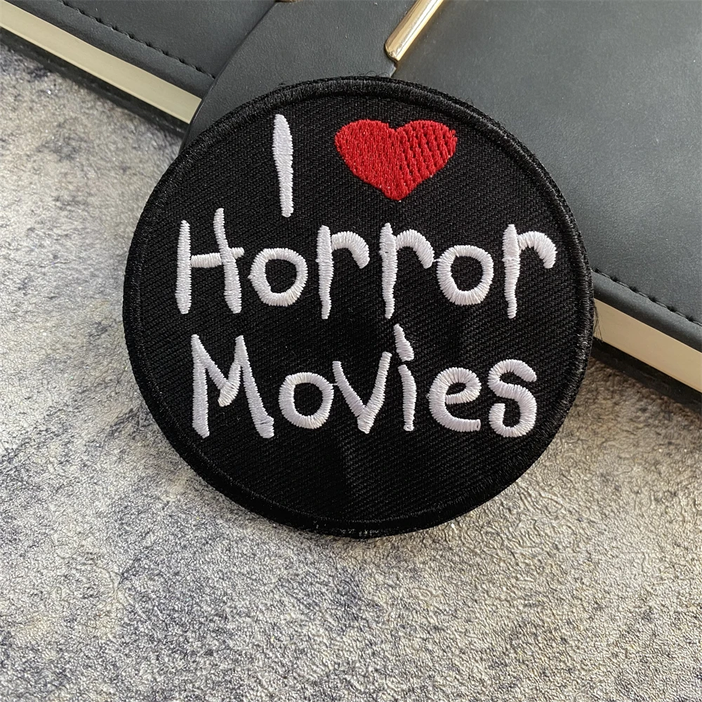 

Vibrant Horror Movie Embroidery Patches Tactical Morale Badge Hook and Loop Armband Outdoor Backpack Hat Accessories Stickers