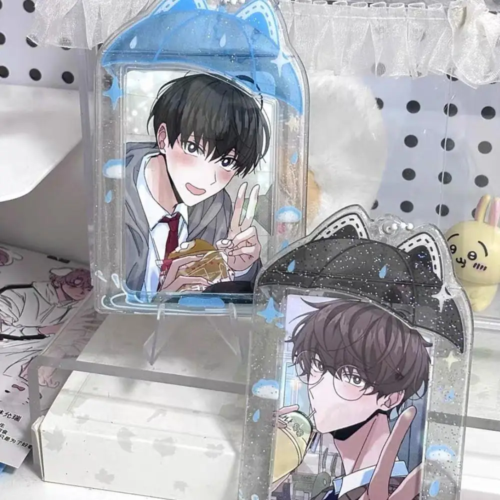 

3/3.5Inch Transparent Acrylic Photocard Holder Cute Korean Ins Idols Photocard Holder Sweet Card Display Carry Backpack Pendant