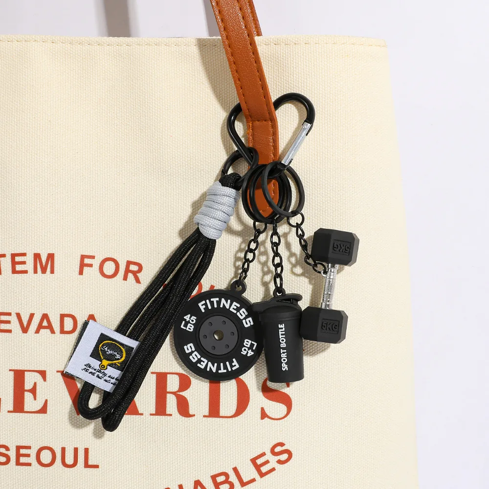 Mini-Hantel-Schlüsselanhänger mit Abnehmbaren Gewichtsplatten, DIY Fitness-Taschenanhänger, Kreatives Paar-Geschenk – Detail 5
