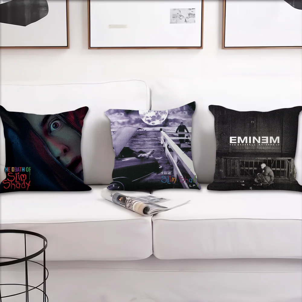 Rapper Eminem The Death of Slim Shady  cushion cover Accessories Square Cushion Room Bedroom Headboard Sofa Living Backrest Car