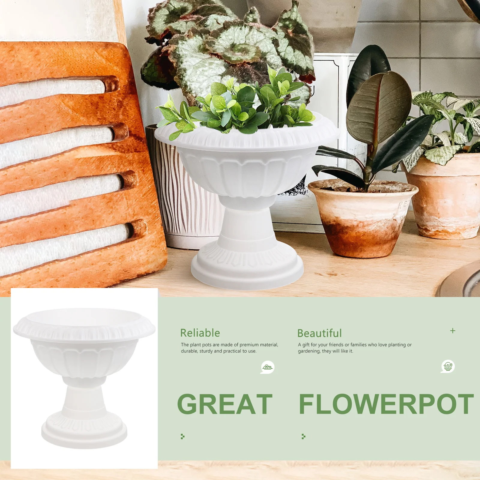 

Горшки для посадки Scindapsus Прочные пластиковые цветочные горшки Простой дизайн для использования в помещении и на открытом воздухе Садовые принадлежности Балконные цветочные горшки