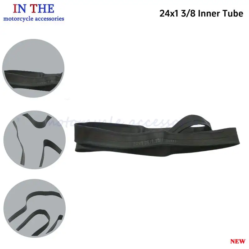 Butyl rubber inner tube 24x1.75/1.95 24x1 3/8 24x2.125/2.35 inner tube straight mouth for bicycle/mountain bike/electric bike