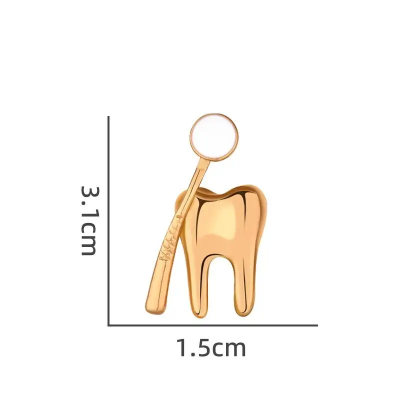 Dental Tooth Brooch Pin Badge for Nurses Creative Backpack Decoration Cute Accessory for Dentist Uniforms