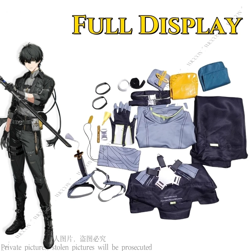 Rover Wuthering Waves Game Leading Actor First Cosplay Costume pour homme, perruque, chaussures, navire de son, imbibé intelligent, Halloween, festivals