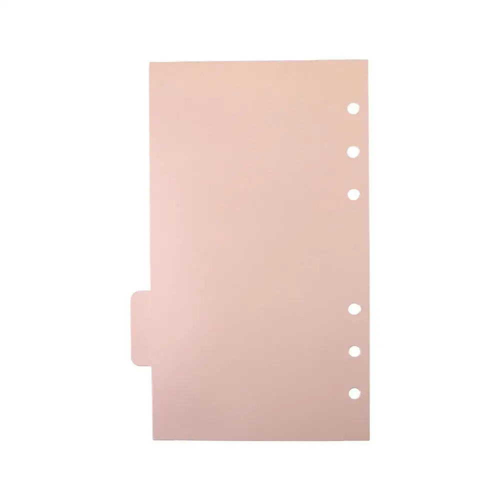 Tab 6-Ring Binder Loose Leaf Binders Notebook Divider Index Binder Index Page Cherry Blossoms Style Loose Leaf Separator Page.