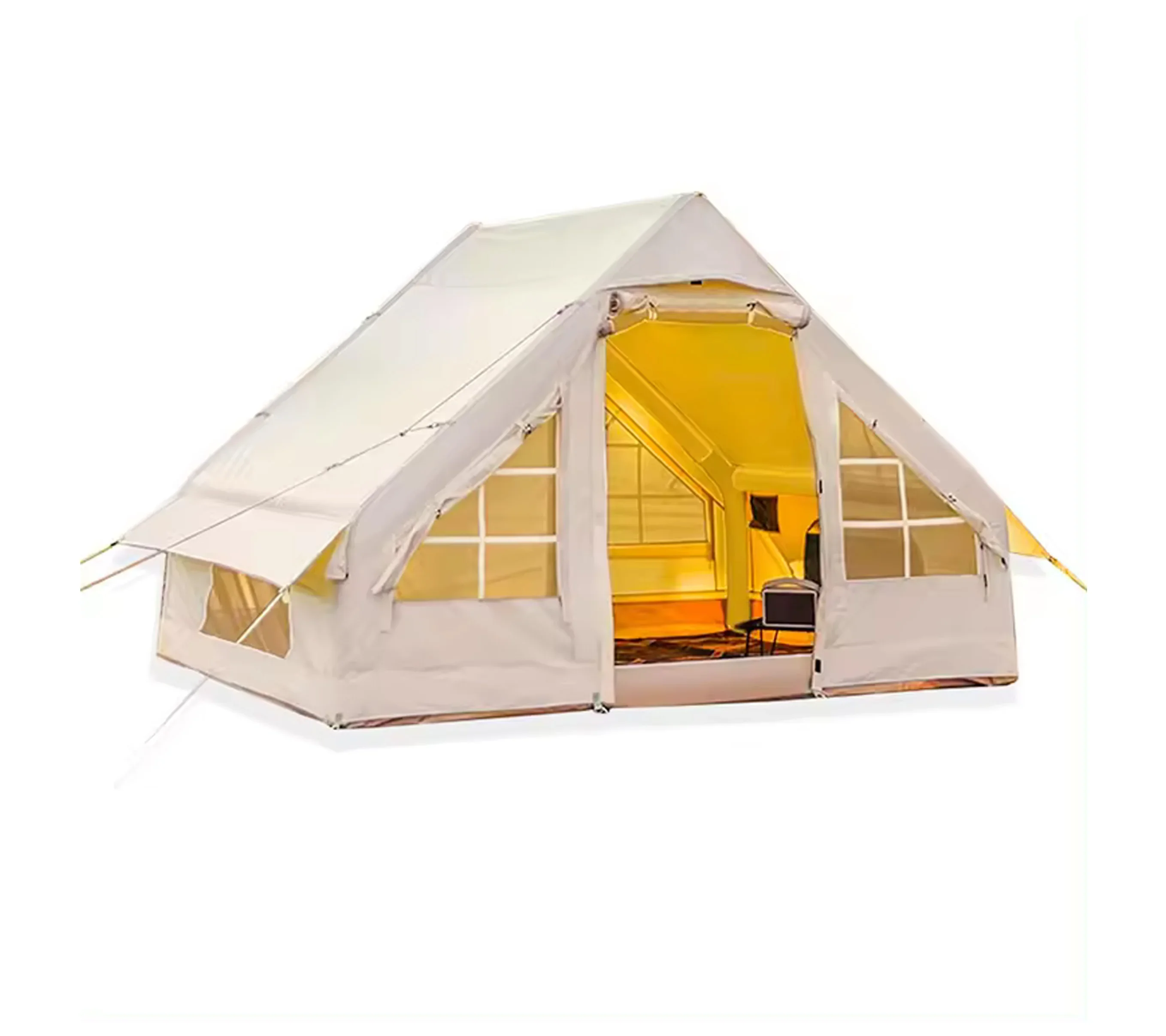 NEW Waterproof Portable Air Tent Single or Double Layers Aluminum Pole Oxford Fabric Tube Type Tent Stake