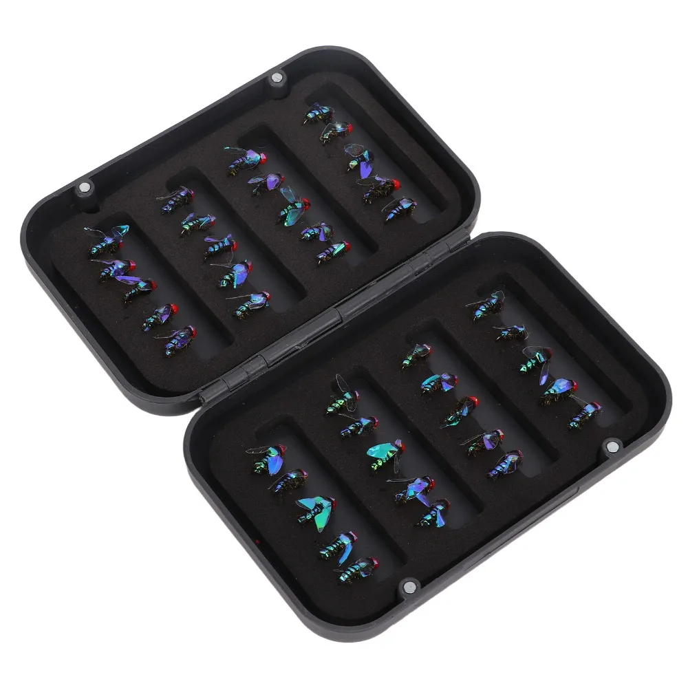 

40PCS High Carbon Steel Hook Fly Fishing Lures Lightweight 12*5.7mm Artificial Fly Lures Bright Color Fly Lures Bass Fishing
