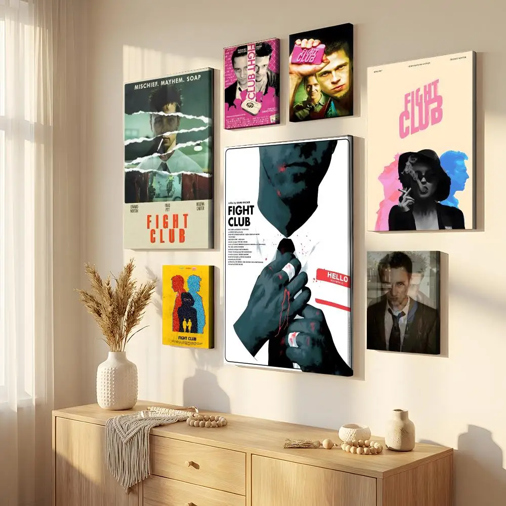 F-Fight C-Club Framed Wall Painting Framed Canvas Wall Art Waterproof Wall Decor For Living Room Bedroom
