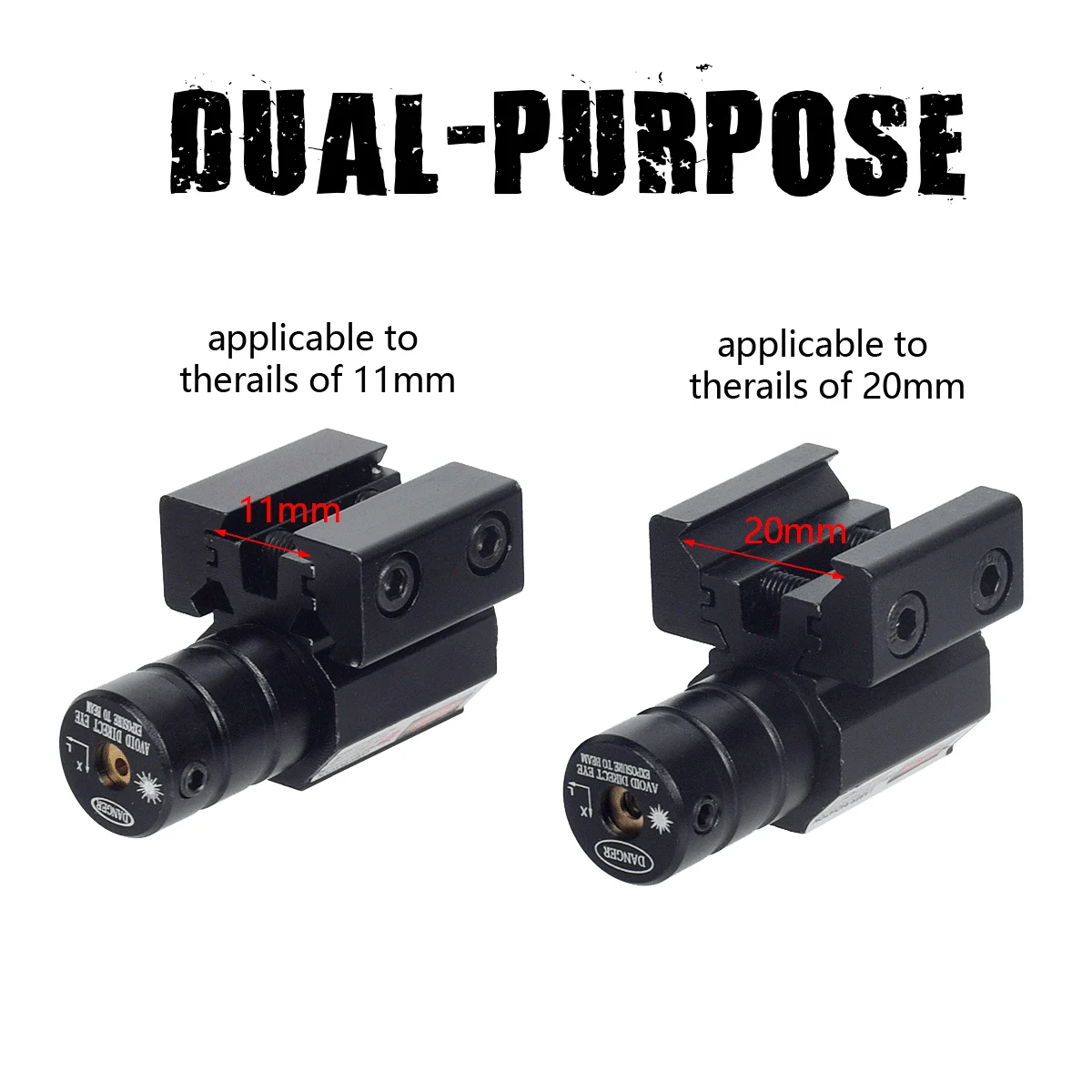 Tactical Red Green Dot Laser Pointer Sight Scope 11mm 20mm Adjustable Picatinny Rail Mount Laser With Batteries view 2