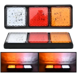 2Pcs 12V 24V Truck Rear Lights Trailer Tail Light Cargo Car Taillight Brake Turn Signal Reversing Lamp Back Headlight