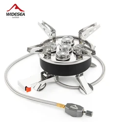 Widesea Camping 8800W Gas Stove Outdoor 5in1 Big Power Burner Portable Folding Furnace Picnic Equipment Cooking Hiking Supplies