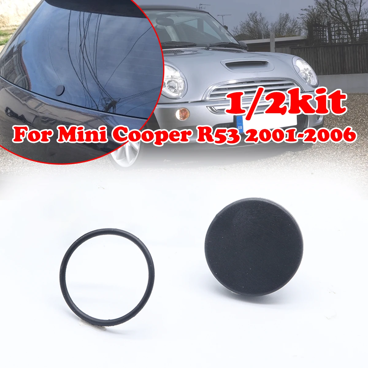 

1/2set For Mini Cooper R53 2001-2006 Audi A3 8L 8P 8V Car Rear Windscreen Wiper Delete Bung Grommet Removal Cap Car Accessories