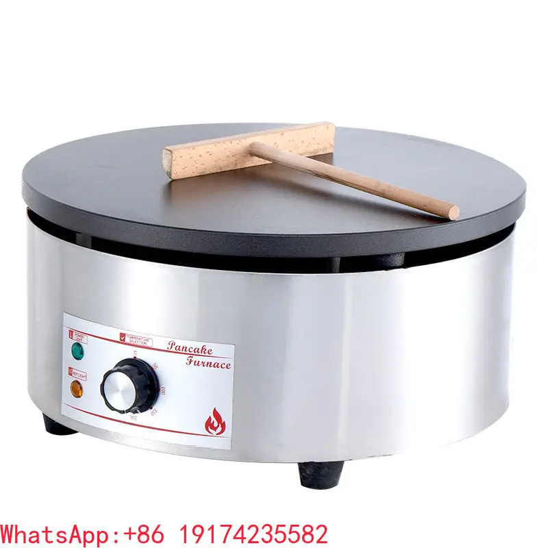 Máquina de tortitas comercial, máquina eléctrica de crepé de un solo cabezal, máquina de crepé de panqueques profesional de Gas, Crepera