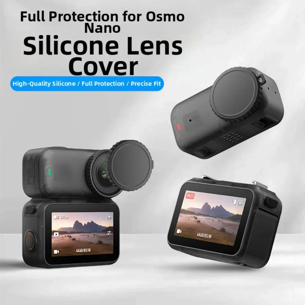 Lens Cover Cap For DJI OSMO-Nano Silicone Protector For Dust Scratches 3.4*3.1*0.5cm Lens Cover Cap Sports Action Video Cameras