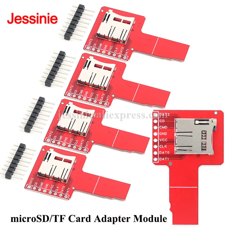 5pcs/1pcs microSD TF Card Adapter Board Converter Module micro SD Transfer Plate Compatible with for Arduino