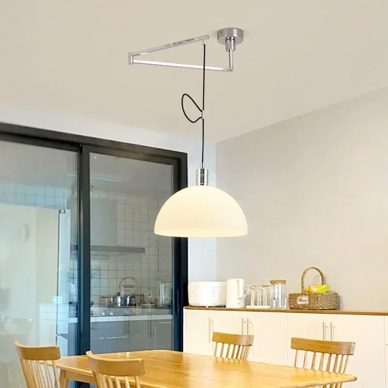 Nordic Adjustable Rotatable Longarm Pendant Light Hanging Restaurant Chandelier Ceiling Living Room Study Bar Movable Chandelier