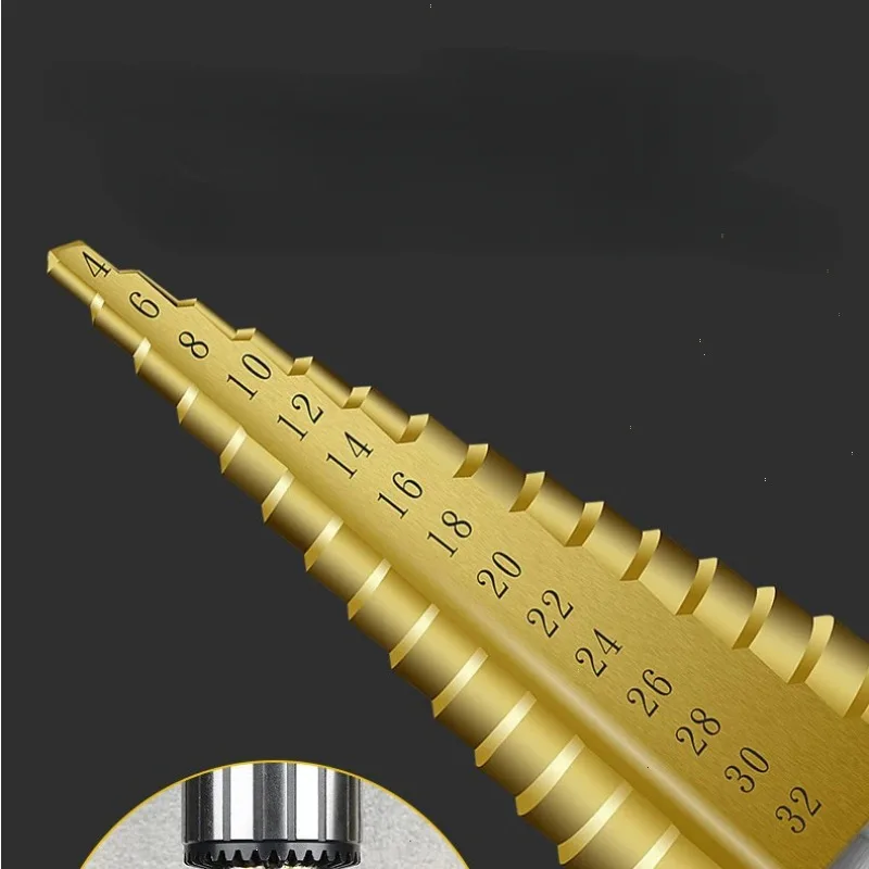 1pc Step Drill Bit Sharpener For Metal Drills Bits Stage Multifunction Wood Woodworking Tools Of Stepped Drill Bit Conical Steps