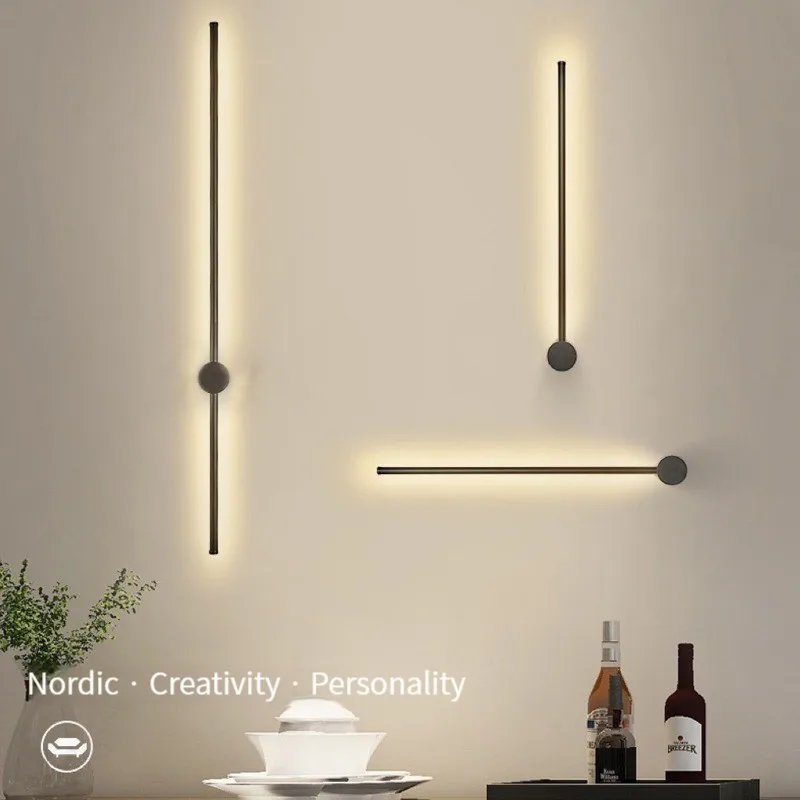 

Strip Interior Wall Lamp Modern Simple Home Decor Wall Sconce Living Room TV Background Decoration Bathroom Bedside LED Light