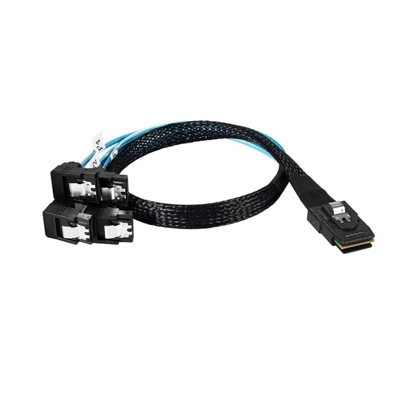 Mini SAS To SATA Adapter Converter,Mini SAS SFF 8087 Controller 6gb To 4SATA Forward Breakout Cable,SFF-8087 Connector To 4 SATA