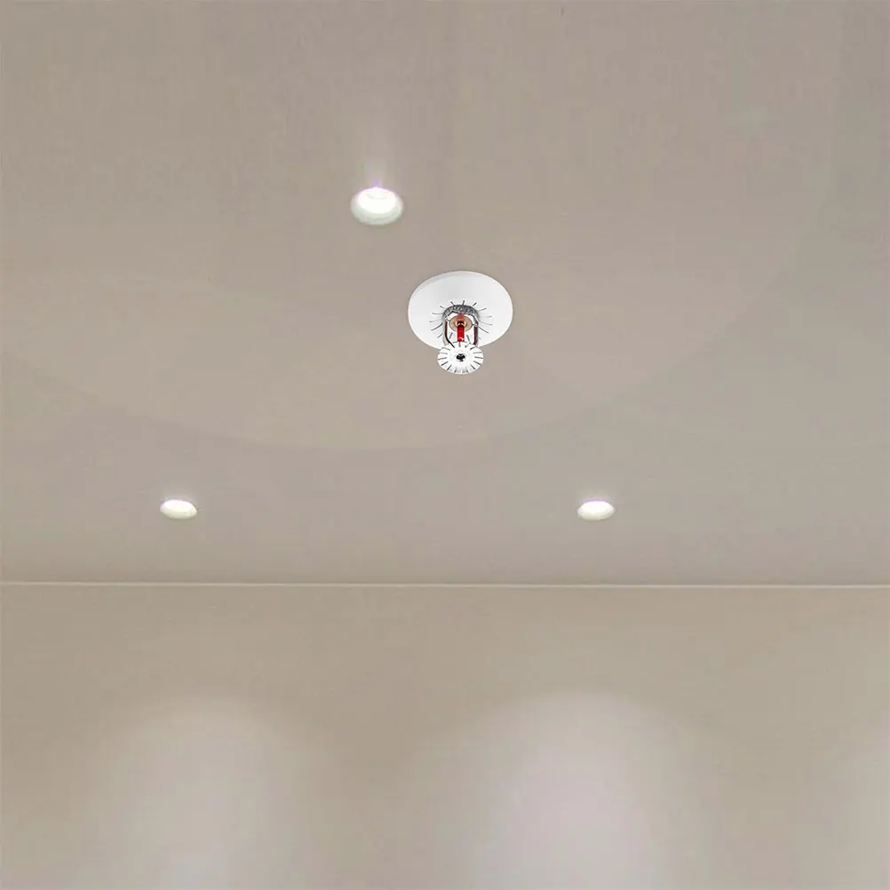 8pcs Decorative Cover Plate Universal Plastic Trim Ring Ceiling Nozzle Head Easy Installation Home Office Safety Smoke