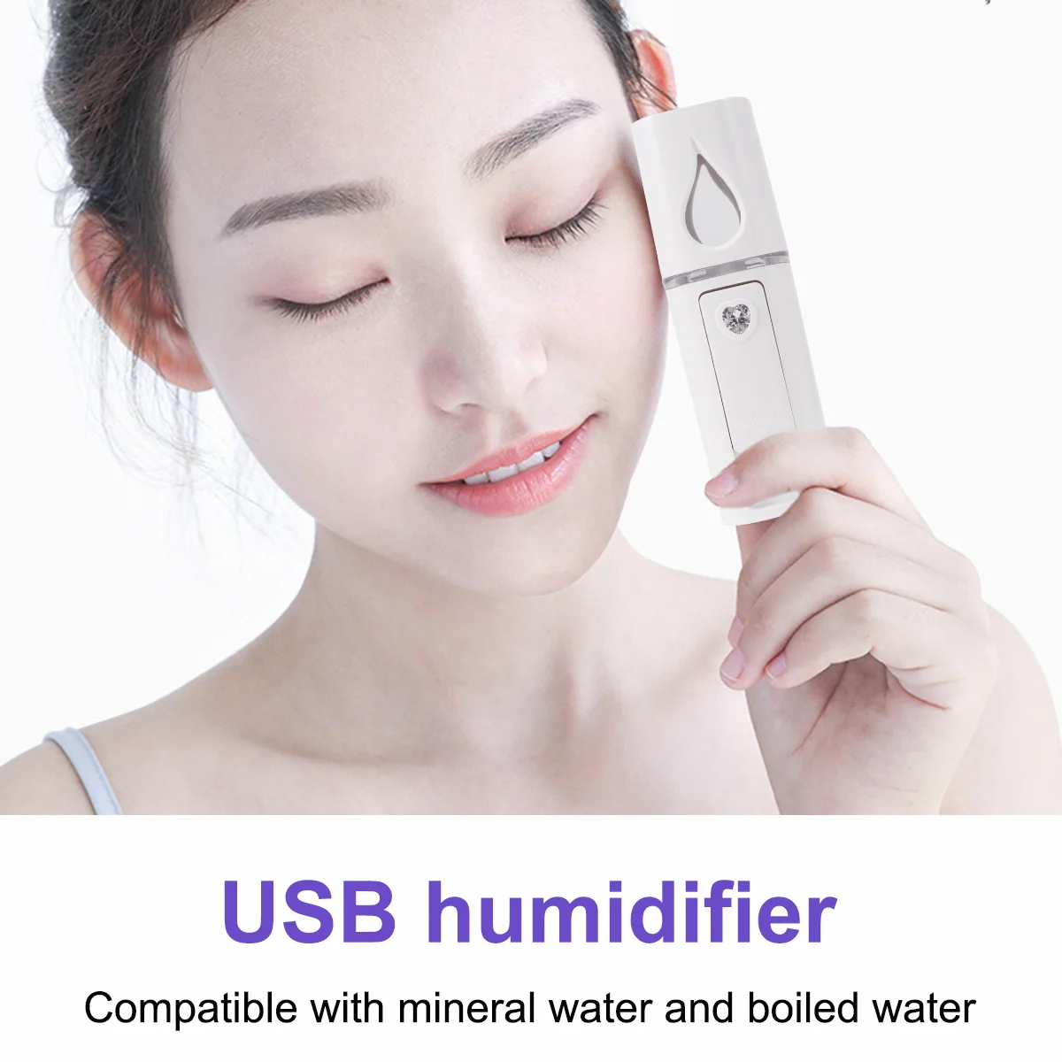

1pc Handheld Nano Mist Sprayer Portable Mini Face Spray Device Moisturizing Steamer White Compact For Deep Skin Hydration
