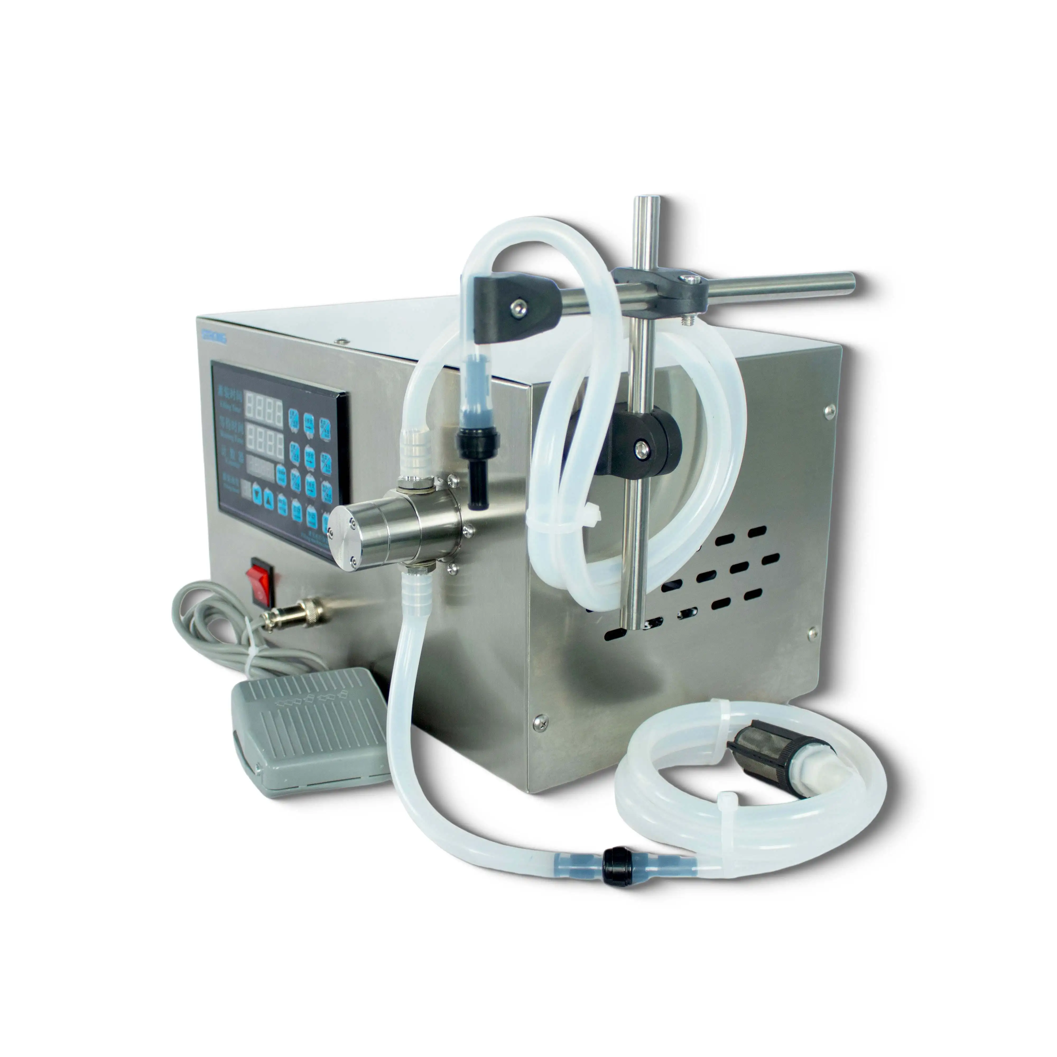 Manual Tabletop Digital Control Liquid Peristaltic Pump Filling Machine for Oil Perfume Liquid Small Pouch Can Bottle