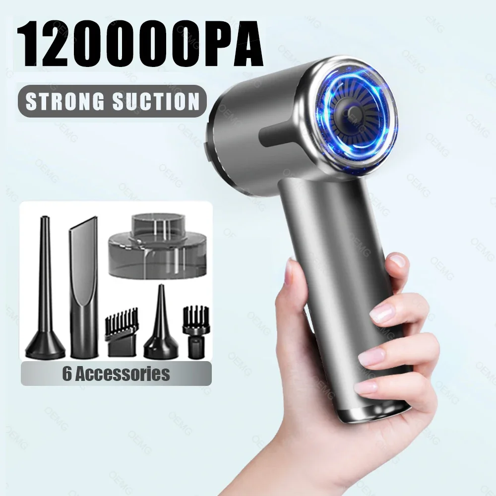 

CENRR Car Vacuum Cleaner 120000PA Hand held Portable Wireless Cleaner Powerful Car Cleaner Cleaning Machine Mini Home Appliance