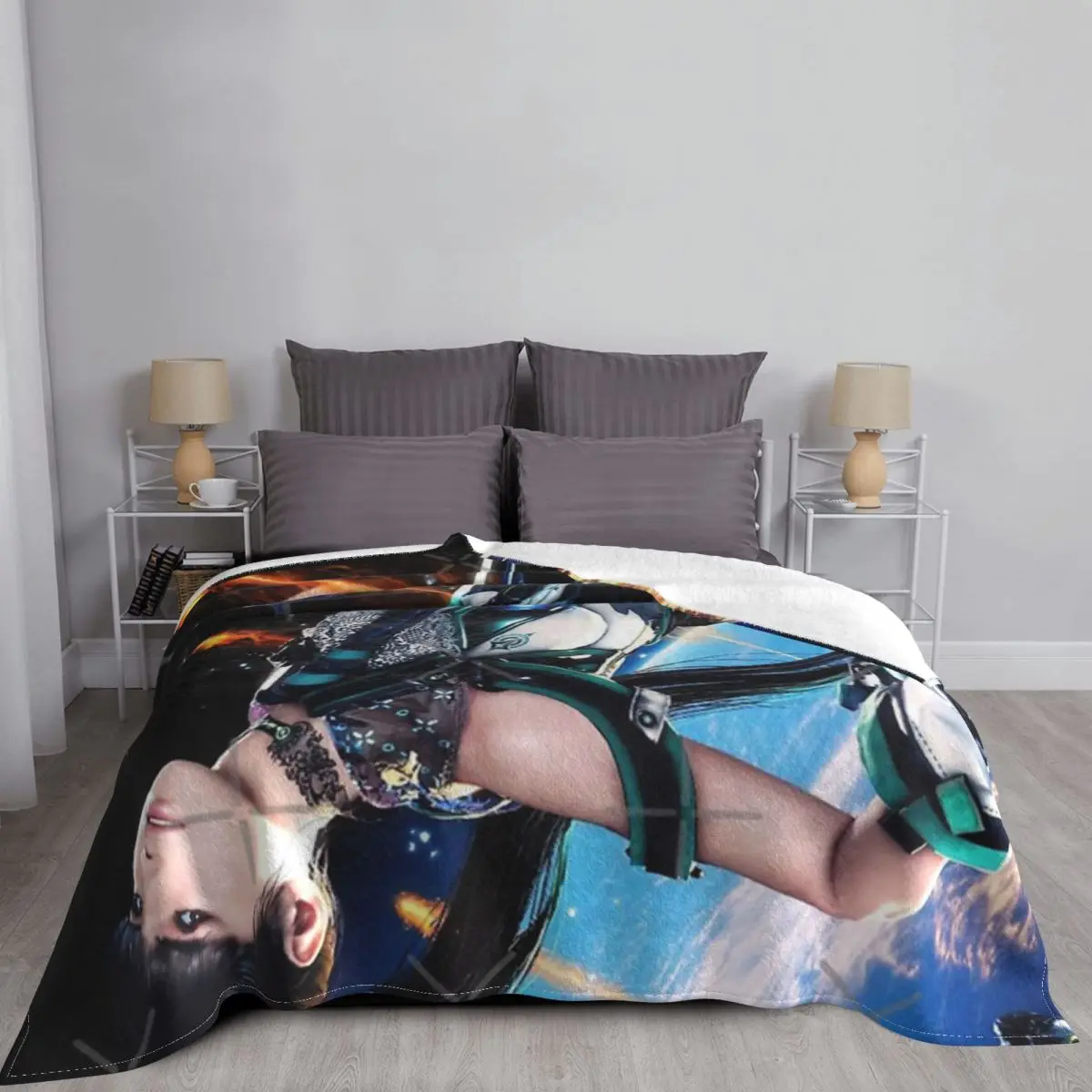 Stellar Blade Video Game Blanket Bedspread On The Bed Bed Set For Winter