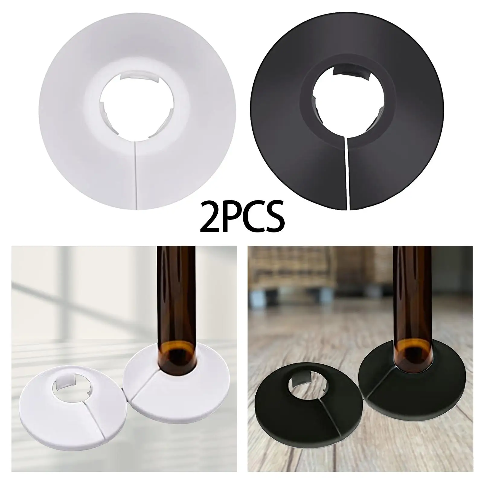 

2x Flange Pipe Cover Heat Sink Pipe Cover, Easy Installation Protector Water Pipe Drain Line Cover for Gas Pipes Heating Pipes